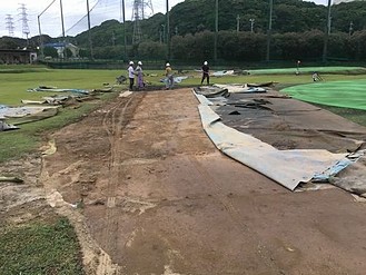 人工芝工事